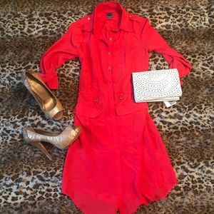 Queen Collection red shirt dress